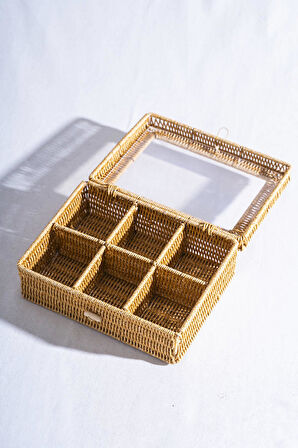 Nomad Kapaklı Hasır Organizer - 30 cm