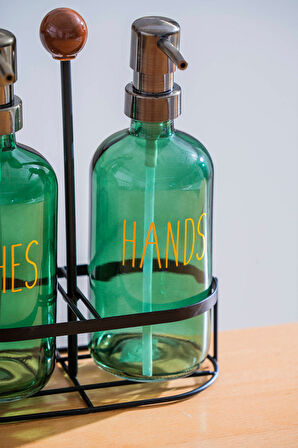 Acar HCH-07938/YSL Pierre Metal Standlı Sabunluk Seti - 500 ml