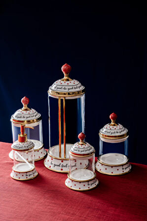 Feel Good 5 Parça Cam Mutfak Seti