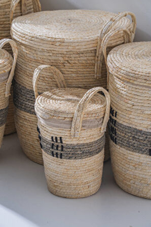 Mira Hasır 5 li Çok Amaçlı Sepet Seti