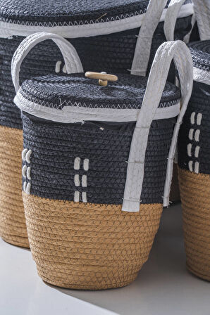 Lora Hasır 5 li Çok Amaçlı Sepet Seti