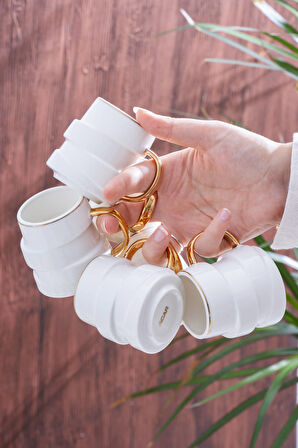 Marlow 6 Kişilik Kahve Fincan Takımı - 90 ml