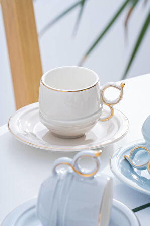 Lara 6 Kişilik Kahve Fincan Takımı - 90 ml