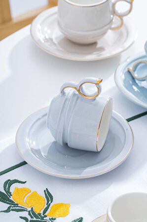 Lara 6 Kişilik Kahve Fincan Takımı - 90 ml