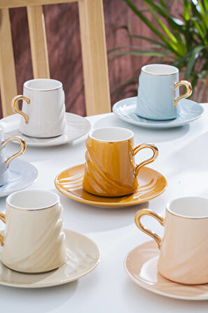 Allegra 6 Kişilik Kahve Fincan Takımı - 90 ml