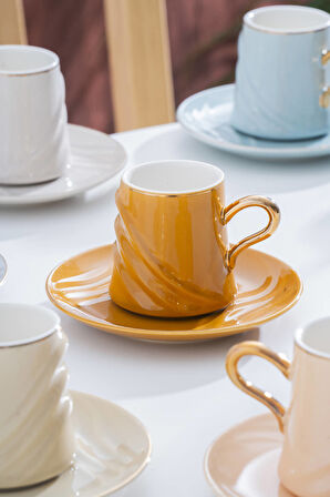 Allegra 6 Kişilik Kahve Fincan Takımı - 90 ml