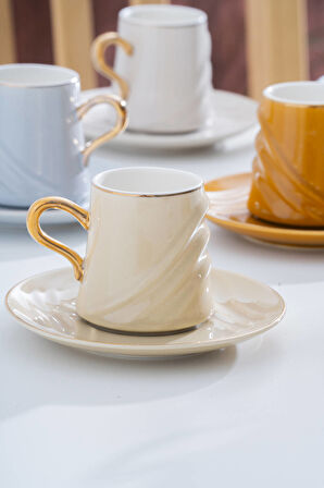 Allegra 6 Kişilik Kahve Fincan Takımı - 90 ml