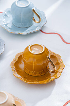 Attis 6 Kişilik Kahve Fincan Takımı - 90 ml