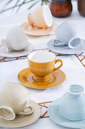 Moira 6 Kişilik Kahve Fincan Takımı - 100 ml