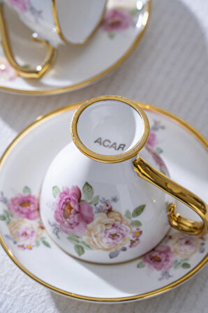 Yolanda 6 Kişilik Porselen Kahve Fincan Takımı - 90 ml