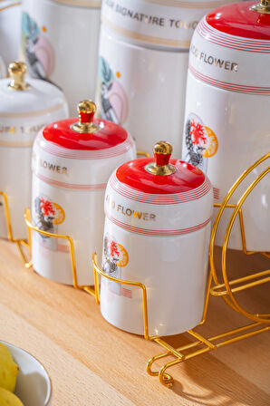 Parrot 7 li Porselen Baharatlık Takımı