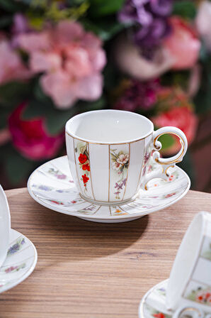 Gisele 6 Kişilik Kahve Fincan Takımı - 100 ml