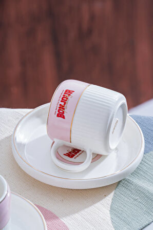 Adonis Pink 6 Kişilik Kahve Fincan Takımı - 100 ml