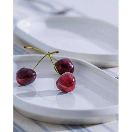 Acar JEA-07404 Rumi 2 Adet Porselen Oval Kayık Sunum Tabak 27 cm