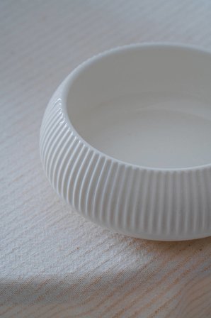 ACAR Bianco Perla Porselen Yuvarlak Kase - 11 cm