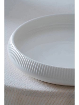 Acar Linea Porselen Beyaz Yuvarlak Tabak 6'lı 24 x 3.8 cm