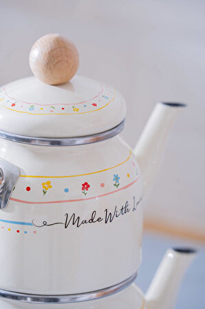 Made With Love Emaye Mini Çaydanlık Takımı 