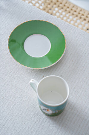 Cybil 6 Kişilik Porselen Kahve Fincan Takımı - 90 ml