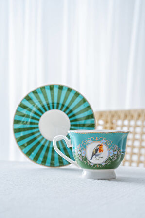 Lumiere 6 Kişilik Porselen Kahve Fincan Takımı - 90 ml