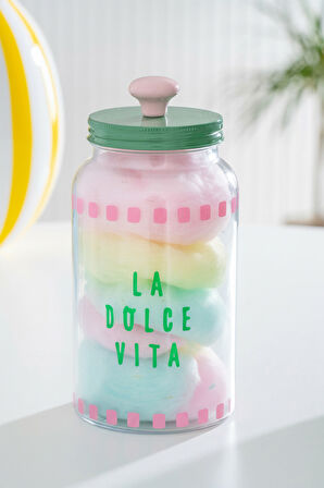 Vicenza Renkli Cam Kavanoz - 1,3 L