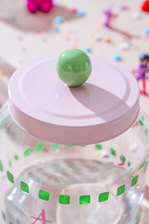 Vicenza Renkli Cam Kavanoz - 1,3 L