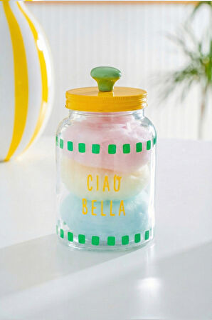 Vicenza Renkli Cam Kavanoz - 900 ml