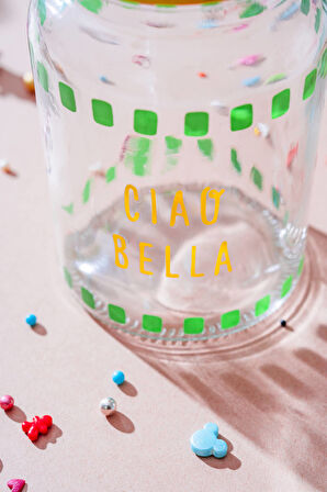 Vicenza Renkli Cam Kavanoz - 900 ml