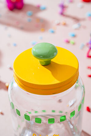 Vicenza Renkli Cam Kavanoz - 900 ml