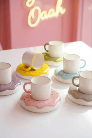 ACAR DONUT 6LI KAHVE FİNCAN TAKIMI