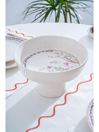 Acar HCA9092 Laila Ayaklı Seramik Meyvelik 22 cm