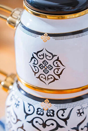 Acar Qualita Emaye Thea Model Mini Çaydanlık Takımı 9103