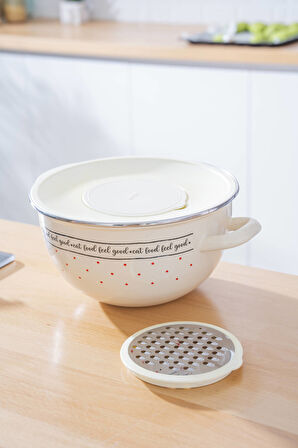 Feel Good Emaye Rendeli Karıştırma Kabı - 30 cm