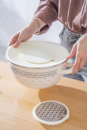 Feel Good Emaye Rendeli Karıştırma Kabı - 30 cm