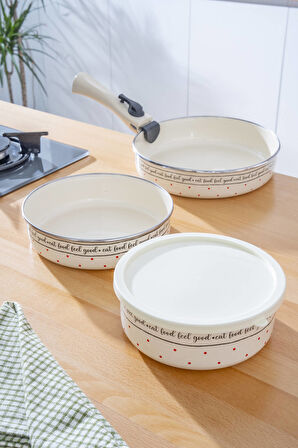 Feel Good Emaye 3 lü Tava Seti