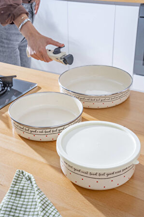 Feel Good Emaye 3 lü Tava Seti