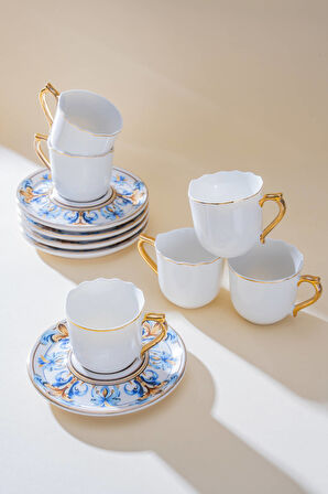 Florrie 6 Kişilik Kahve Fincan Takımı - 90 ml