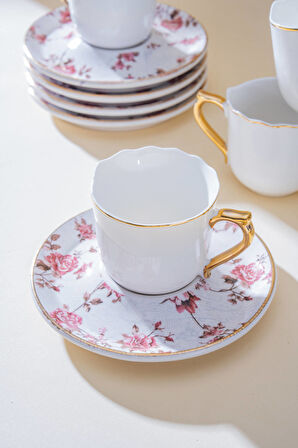 Natalie 6 Kişilik Kahve Fincan Takımı - 90 ml