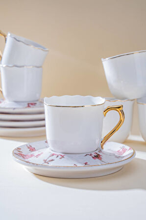 Natalie 6 Kişilik Kahve Fincan Takımı - 90 ml