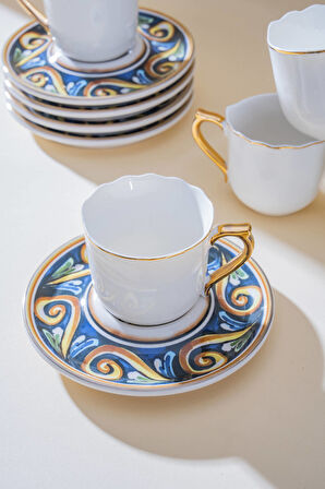 Alviera 6 Kişilik Kahve Fincan Takımı - 90 ml