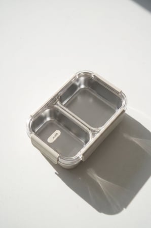 ACAR Steelock Çelik İki Bölmeli Saklama Kabı 850 ml MYA-10152