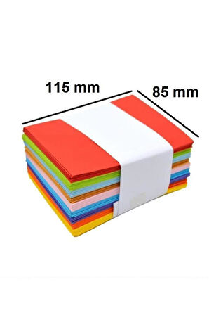 100 Adet Midi Zarf 85mmx115mm 10 Renk Zarf Hediye Doğum Günü Dilekleri Zarfı