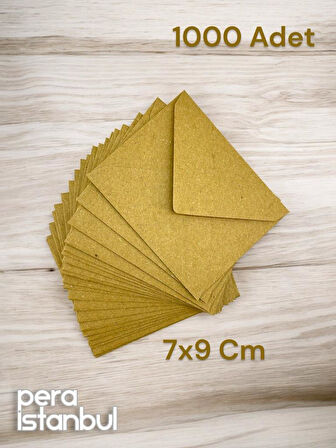 1000 Adet Kraft Renkli Küçük Zarf 7x9