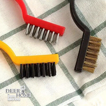 3 Adet Tel Fırça, Mutfak Temizlik Fırçası, Gaz Ocak Temizlik Fırçası, Yağ Temizlik Fırçası,