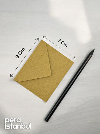 500 Adet Kraft Renkli Küçük Zarf 7x9