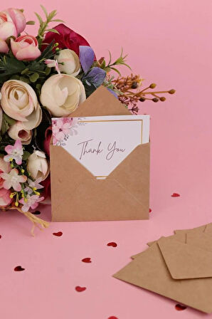 500 Adet Kraft Renkli Küçük Zarf 7x9