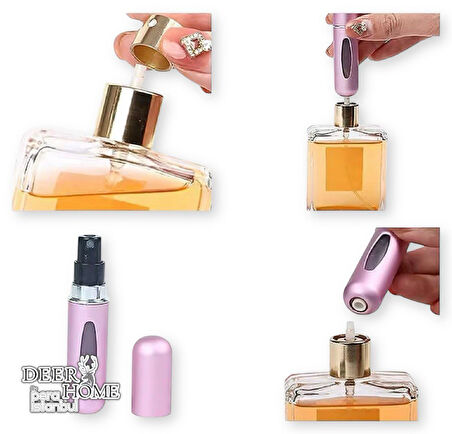 3 Adet Taşınabilir Cep Parfüm Şişesi Doldurma Atomizer Çantalık Doldurulabilir Mini Şişe 5ml