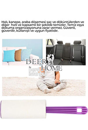 2 Adet Tüy Toplama Bant Rulosu Kedi Ve Köpek Tüyü Toplayıcı Rulo Elbise Temizleme