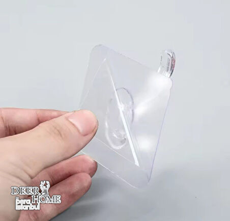 8 Adet Süper Güçlü Şeffaf Banyo Mutfak Kancası Çerçeve Askısı Kendinden Yapışkanlı Şeffaf Yapışkan