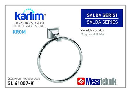 Karlim® Salda Serisi Yuvarlak Havluluk - Krom Kaplama