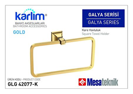 Karlim® Galya Serisi Kare Havluluk - 8 * 8 Full Lama - Gold Kaplama